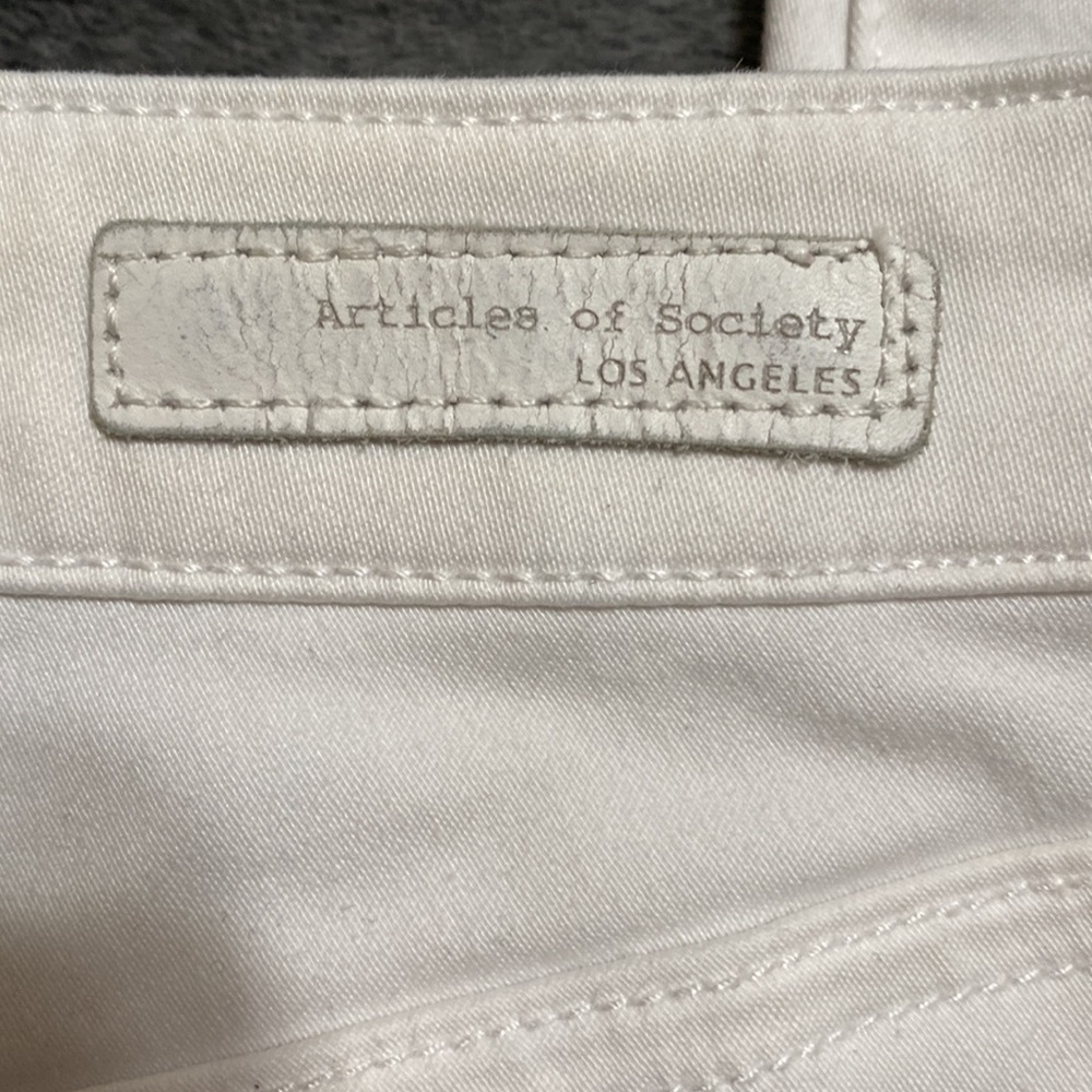 Articles of society white racer with satin stations women size 25 like new ❤️🔥 - Picture 10 of 14
